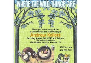 Where the Wild Things are Birthday Invitation Template the Wild Birthday Party Invitation Ideas Bagvania Free