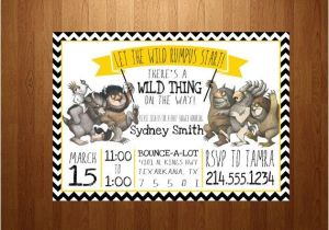 Where the Wild Things are Birthday Invitation Template where the Wild Things are Baby Shower Invitations where