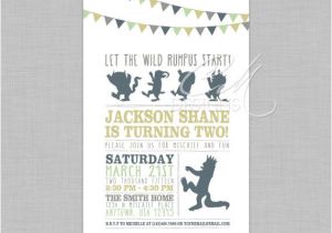 Where the Wild Things are Birthday Invitation Template where the Wild Things are Birthday Invitation by