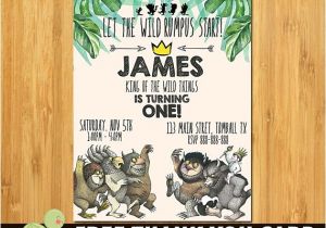 Where the Wild Things are Birthday Invitation Template where the Wild Things are Birthday Invitation where the Wild