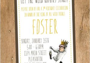 Where the Wild Things are Birthday Invitation Template where the Wild Things are Invitation Printable by