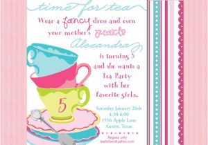 Whimsical Tea Party Invitations Tea Party Whimsical Birthday Invitation Pink and