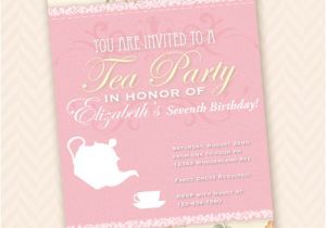 Whimsical Tea Party Invitations Whimsical Girls Tea Party Birthday Invitation