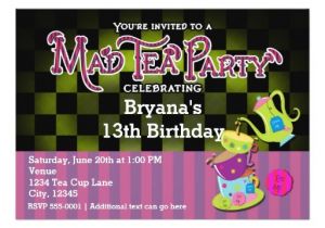 Whimsical Tea Party Invitations Whimsical Mad Tea Party Birthday Party Invitation Zazzle