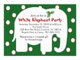 White Elephant Christmas Party Invitations Templates White Elephant Holiday Party Invitations