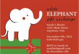 White Elephant Gift Exchange Party Invitations Items Similar to White Elephant Gift Exchange Christmas