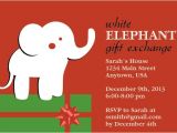 White Elephant Gift Exchange Party Invitations Items Similar to White Elephant Gift Exchange Christmas
