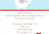 White Elephant Gift Exchange Party Invitations White Elephant Gift Exchange Invitations