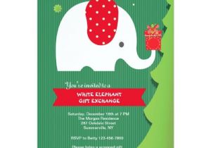 White Elephant Gift Exchange Party Invitations White Elephant Gift Exchange Party Invitation Zazzle Com