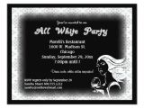 White Party theme Invitations All White attire theme Party Invitation Zazzle
