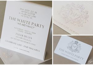 White Party theme Invitations Birthday Invites 10 Design White Party Invitations Card
