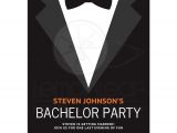 Who Gets Invited to Bachelor Party Bachelor Party Invitation with Bow Tie Bold and Modern