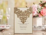 Wholesale Wedding Invitation Kits Customized Wedding Invitations Cards Laser Cut Gold