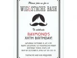 Wig and Mustache Party Invitations Retro Stripes Wig and Mustache Bash Birthday Party 5" X 7