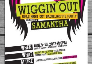 Wig Party Invitations Set Of 20 Wiggin Out Bachelorette Party Invites by
