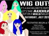 Wig themed Party Invitations Invitations the O 39 Jays and Bachelorette Party Invitations