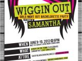 Wig themed Party Invitations Set Of 20 Wiggin Out Bachelorette Party Invites by