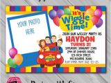 Wiggles Birthday Invitation Template the Wiggles Invitation with Photo Insert Choose by