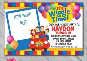 Wiggles Birthday Invitation Template the Wiggles Invitation with Photo Insert Choose by