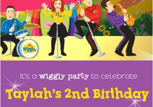 Wiggles Birthday Invitation Template the Wiggles Pink and Purple Background Girl Birthday Party
