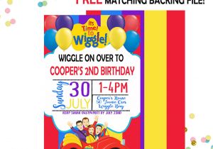 Wiggles Birthday Invitation Template Wiggles Invitation Wiggles Birthday Party Etsy