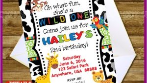 Wild Animal Birthday Party Invitations Wild Animal Birthday Party Invitation His or by Digigraphics4u