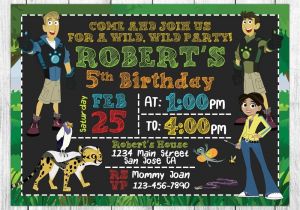 Wild Kratts Party Invitations Wild Kratts Invitation Wild Kratts Birthday Wild Kratts