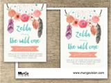 Wild One Birthday Invitation Template Free Printable Wild One Birthday Invite Ms Word by Mungavision