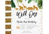 Wild One Birthday Invitation Template Free Wild One Safari Birthday Invitation Zazzle Com