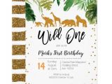 Wild One Birthday Invitation Template Wild One Safari Birthday Invitation Zazzle Com