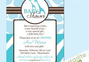 Wild Safari Blue Baby Shower Invitations Wild Safari Blue Baby Shower Invitations Style 2 by Starwedd