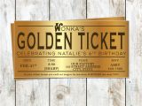 Willy Wonka Party Invitations Printable Free Willy Wonka Birthday Golden Ticket Birthday Invitation