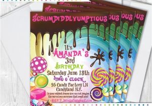 Willy Wonka Party Invites Items Similar to Willy Wonka Party Invitations 5×7 Custom