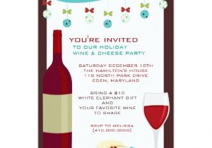 Wine and Cheese Party Invitation Template Free Holiday Wine Cheese Party Invitations Zazzle