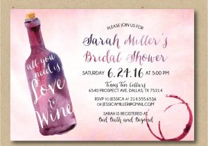 Wine Bridal Shower Invites Printable Wine Invitations