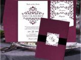 Wine Colored Wedding Invitations Pocket Fold Wedding Invitation Templates by Babieslove2party