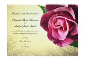 Wine Colored Wedding Invitations Wine Colored Vintage Rose Wedding Invitation Zazzle