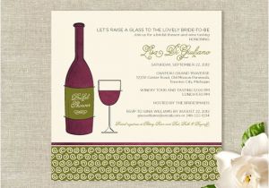 Wine Glass Bridal Shower Invitations Items Similar to Wine theme Bridal Shower Invitations
