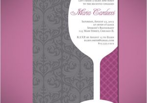 Wine Glass Bridal Shower Invitations Wine Glass Bridal Shower or Engagement Party Invitation Cards