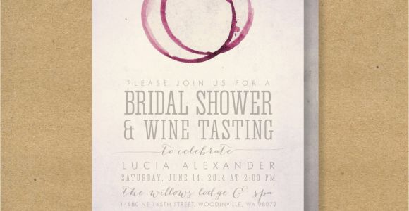 Wine Tasting Bridal Shower Invitations Wine Tasting Bridal Shower Invitation Printable Winery or