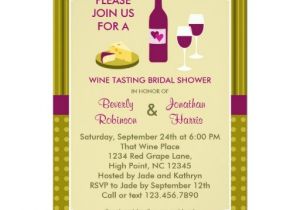 Wine Tasting Bridal Shower Invitations Wine Tasting Couple S Bridal Shower Invitation