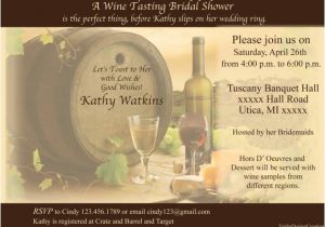 Wine Tasting Bridal Shower Invitations Wine Tasting theme Each Bridal Shower Invitation
