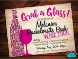 Winery Bachelorette Party Invitations Bachelorette Invitation Bachelorette Wine Tasting Wine tour