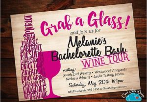 Winery Bachelorette Party Invitations Bachelorette Invitation Bachelorette Wine Tasting Wine tour