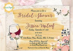 Winery Bridal Shower Invitations Wine themed Invitation Bridal Shower Rustic Invite Vineyard