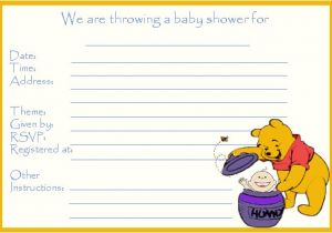 Winnie the Pooh Baby Shower Invitations Templates Free Free Printable Baby Shower Invitation to Save Your Money