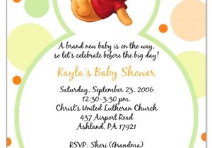 Winnie the Pooh Baby Shower Invitations Templates Free Winnie the Pooh Baby Shower Invitations Templates Free