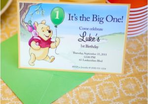 Winnie the Pooh Invites 1st Birthday 1st Birthday Invitations