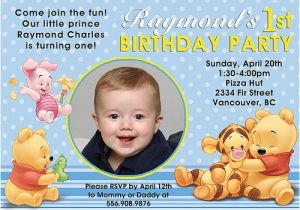 Winnie the Pooh Invites 1st Birthday Free Printable Winnie the Pooh Birthday Invitations