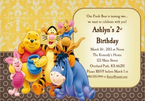 Winnie the Pooh Invites 1st Birthday Free Printable Winnie the Pooh Invitations for 1st